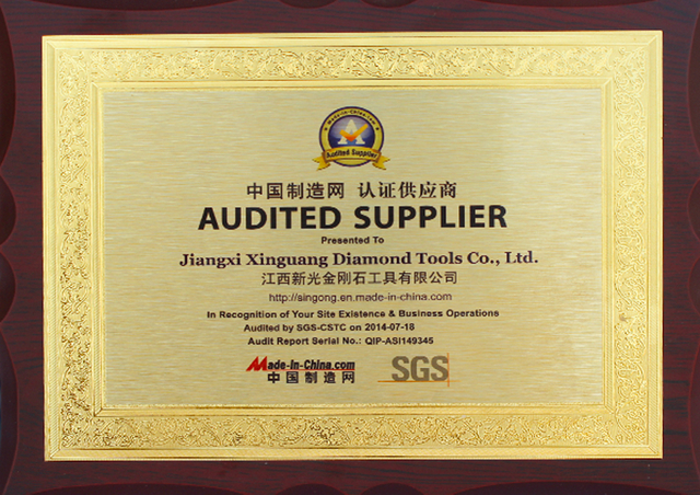 certificate of Good Quality Diamond Wire Saw